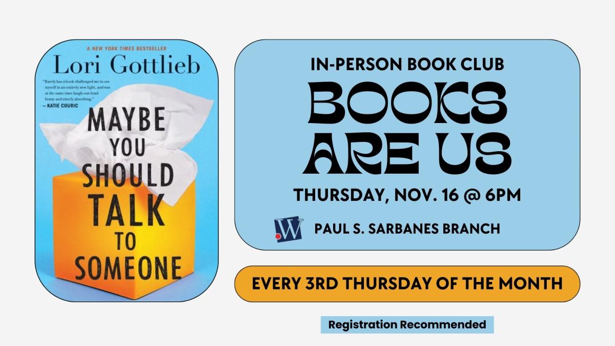 In-person book discussion-BOOKS ARE US