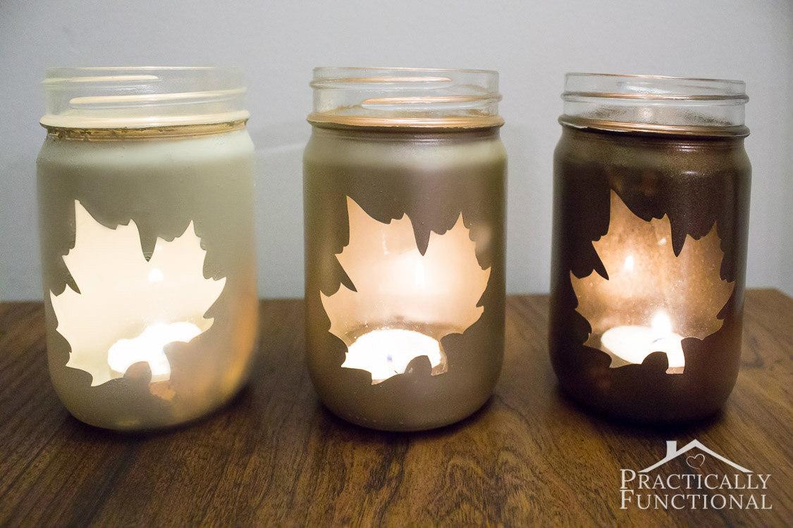 Glass jar votives