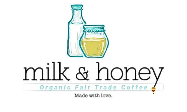Milk and Honey Coffee Shop Logo